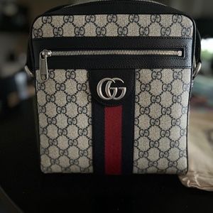 Gucci Ophidia GG Small Messenger Bag-Beige and Blue